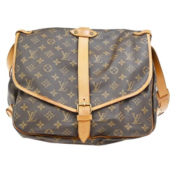 LOUIS VUITTON Saumur 35 Shoulder Bag Monogram Leather BN France - Picture 1 of 16